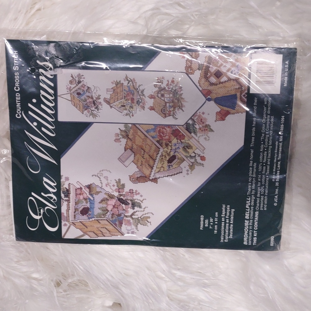 Counted Cross Stitch Kit Birdhouse Bellpull